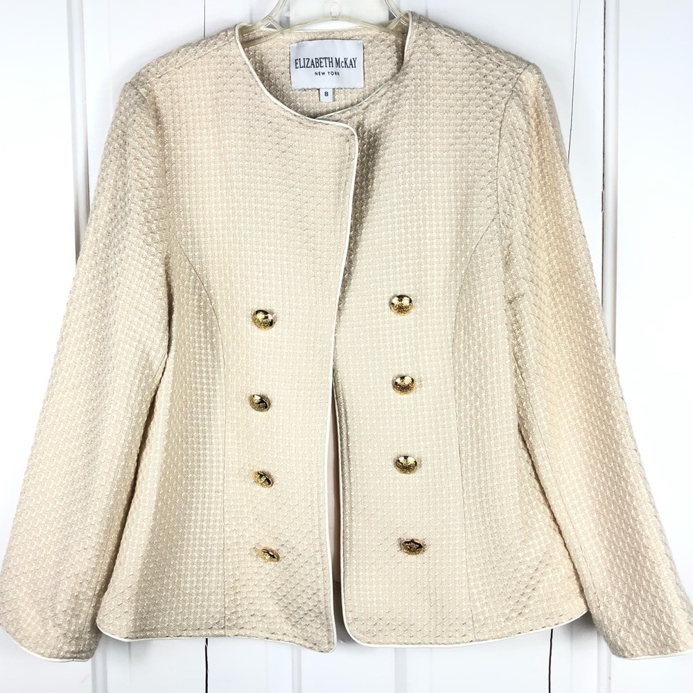 Elizabeth McKay Ivory OfficeWear Blazer Jacket